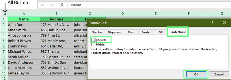 Comment déverrouiller les cellules dans excel